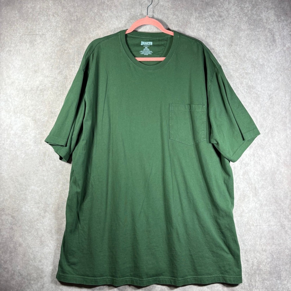 Duluth Trading Co. Longtail T Shirt Mens Size 2XL Green Short Sleeve Workwear